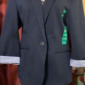 NWT Nicole Miller navy blue blazer-XL-perfect
